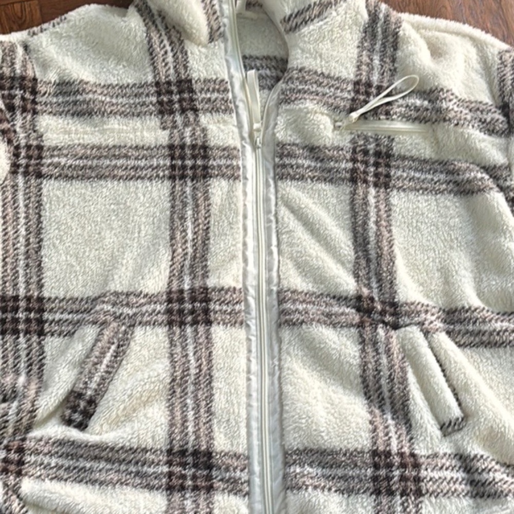 Como Blue Fuzzy Sweater Jacket 3X - Picture 5 of 5